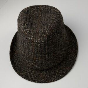 Stylish Brown Tweed Hat